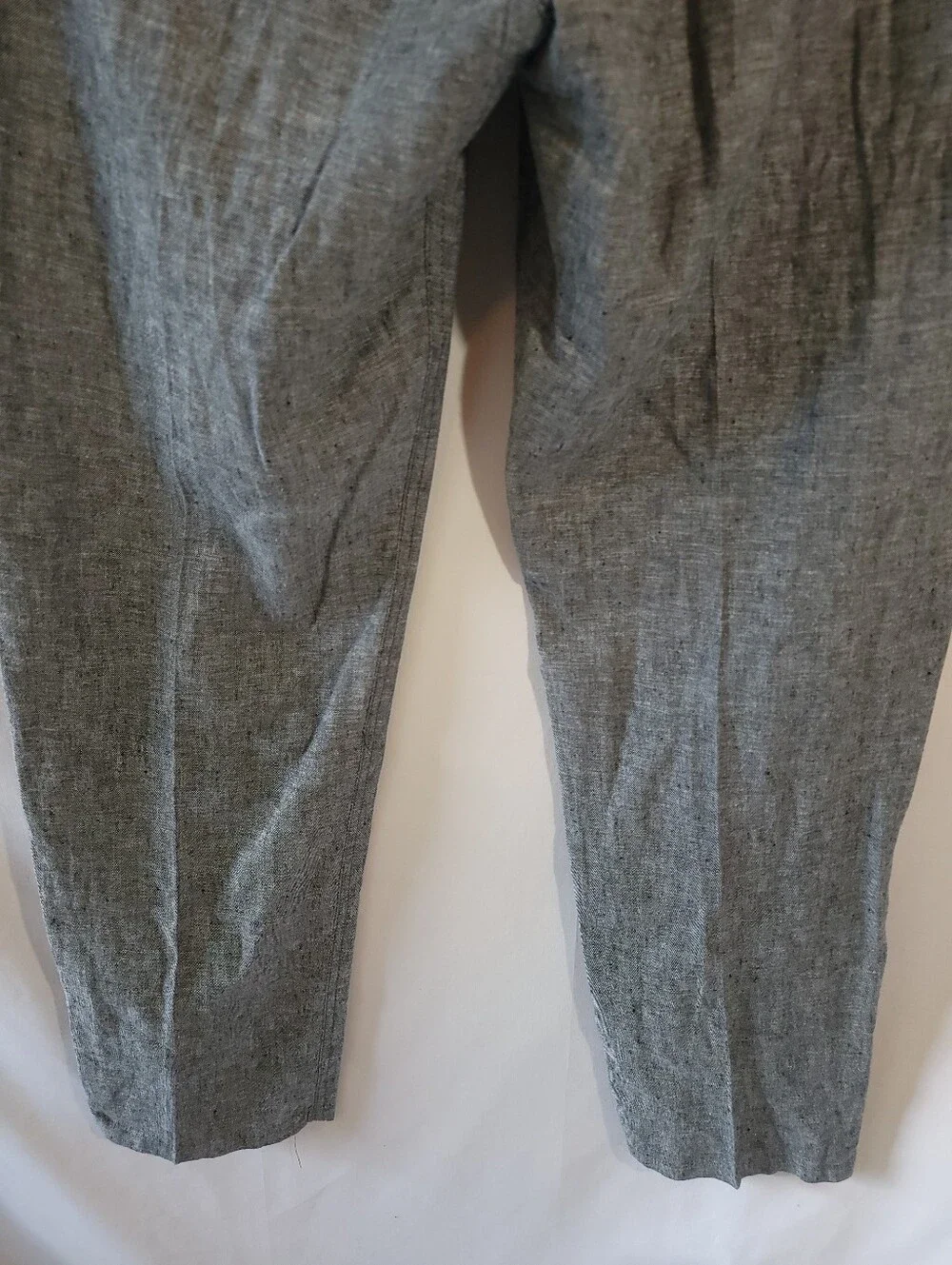 Calvin Klein Heather Gray Linen Blend Pants Mens Sz 38x32 Relaxed Resortwear